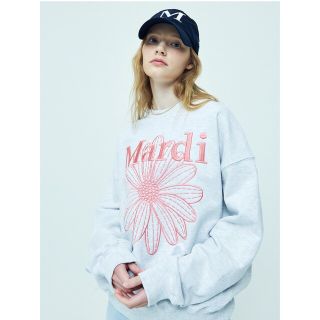 正規品 Mardi Mercredi マルディメクルディ ピンク刺繍 スウェットの