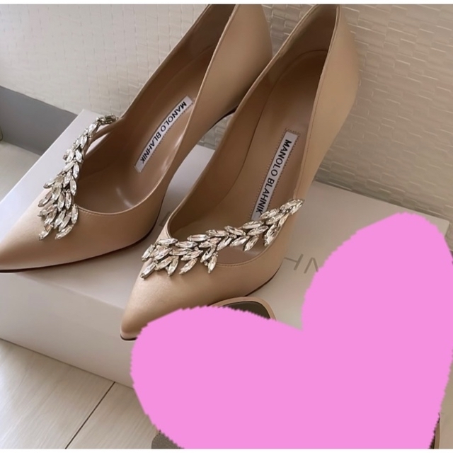マノロブラニク MANOLO BLAHNIK drawer別注フラットパンプス-