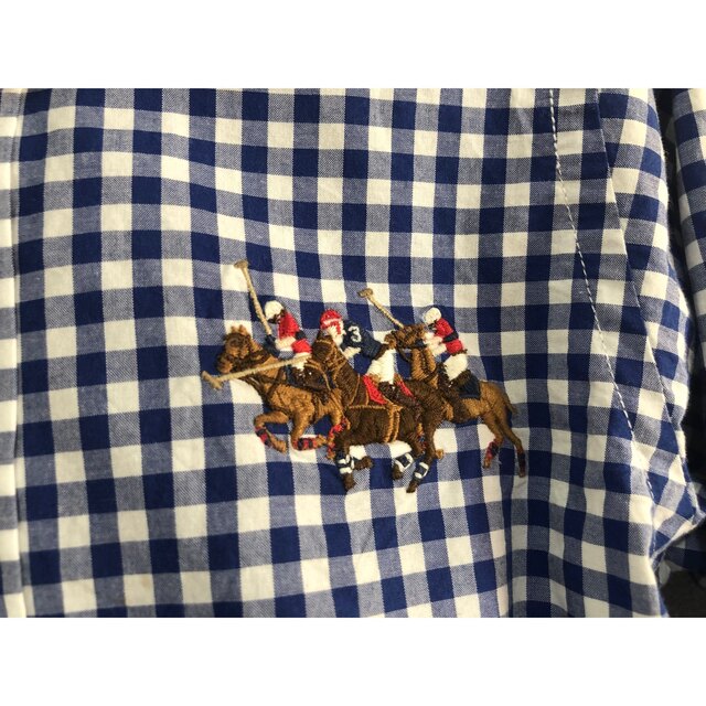 Ralph Lauren(ラルフローレン)の極美品 ラルフローレン キッズ シャツ ブラウス 5Y 115センチ  青色 綿 キッズ/ベビー/マタニティのキッズ服男の子用(90cm~)(ブラウス)の商品写真