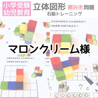立体図形 積み木問題 小学校受験教材 幼児教育