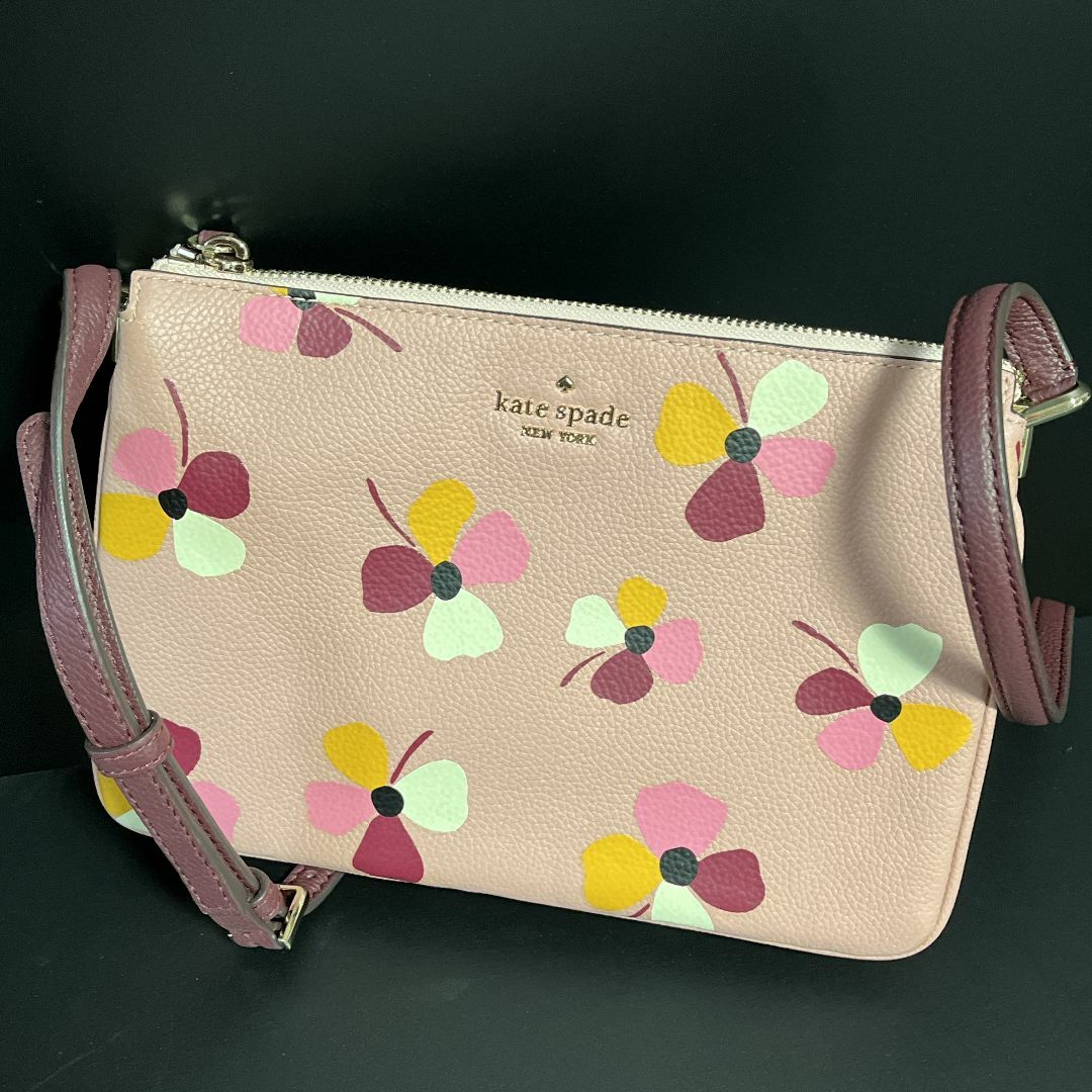 5cmショルダーkate spade ショルダーバッグ トリプル ガセット ピンク