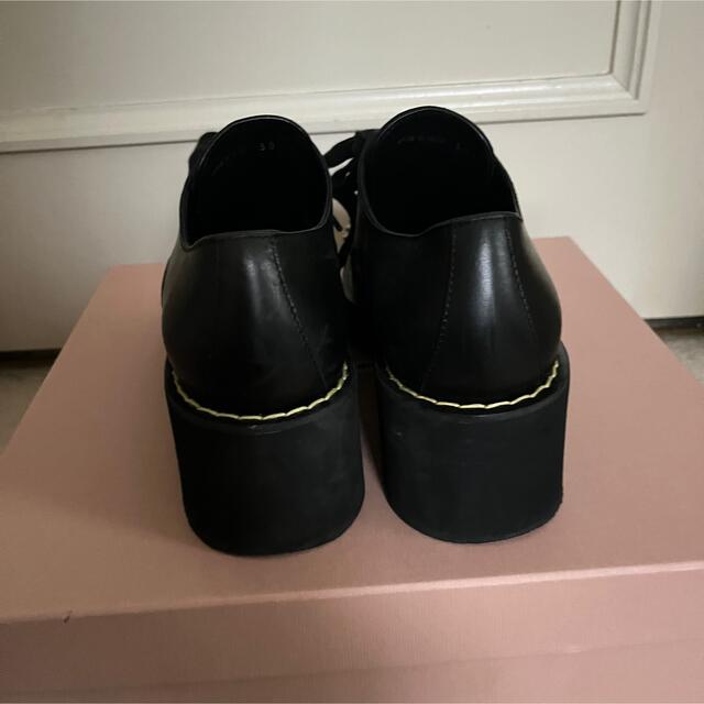 miu miu スタッズ　レースアップ　レザーシューズ