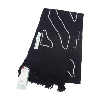 オフホワイト(OFF-WHITE)のOFF-WHITE オフホワイト OMMA001F194070111001 ABSTRACT ARROWS マフラー ブラック系【中古】(マフラー/ショール)