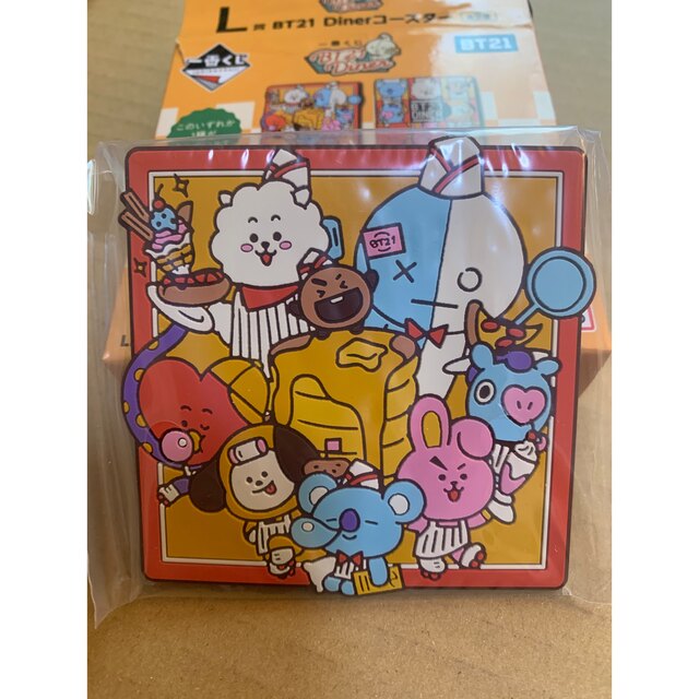 bt21  1番くじ　L賞　コースター エンタメ/ホビーのおもちゃ/ぬいぐるみ(キャラクターグッズ)の商品写真