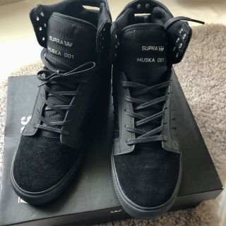 スープラ(SUPRA)のSUPRA ハイカットスニーカー US7.5 ブラック　25.5cm(スニーカー)