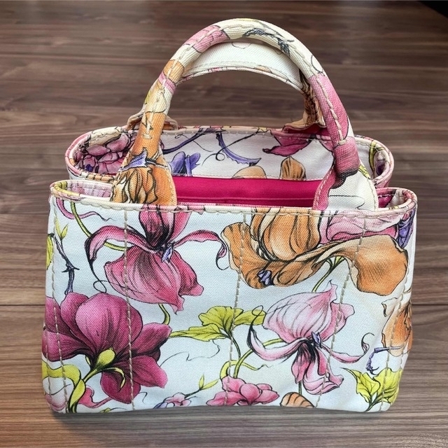 トートバッグPRADA プラダ 限定カナパトートバッグミニ 花柄 JAMES JEAN