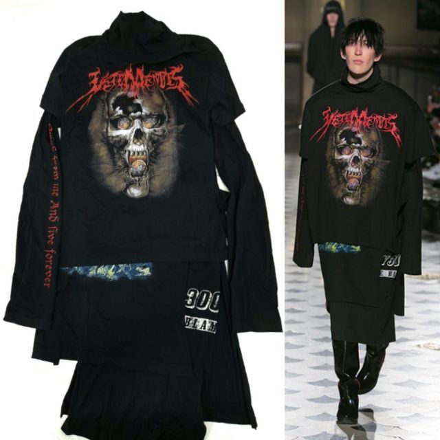 VETEMENTS 16AW 再構築 スカル レイヤード ドレス ヴェトモン-