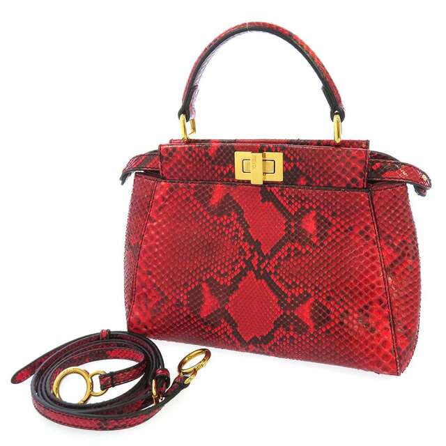 本物保証】 FENDI - フェンディ ハンドバッグ ミニ ピーカブー