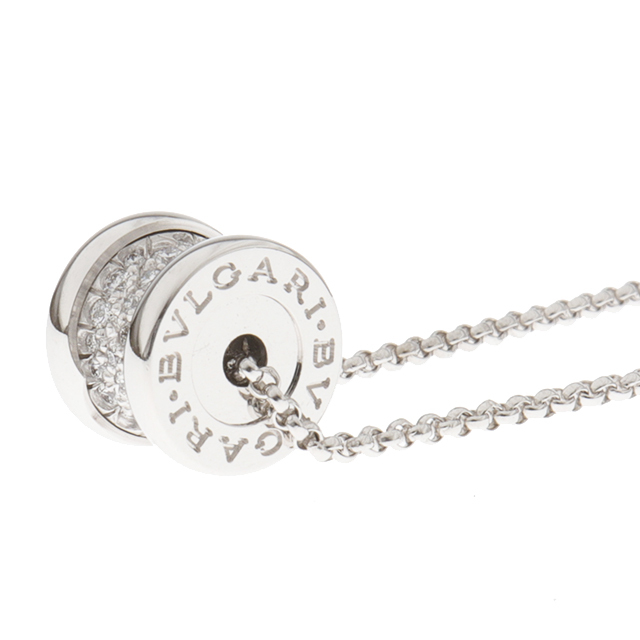 (美品)ブルガリ BVLGARI B-Zero1 ビーゼロワン ミニ パヴェダイヤ ネックレス ペンダント K18 WG × ダイヤ 約0.31ct 351117 8713 (美品)ブルガリ BVLGARI B-Zero1 ビーゼロワン ミニ パヴェダイヤ ネックレス ペンダント K18 WG × ダイヤ 約0.31ct 351117 8713