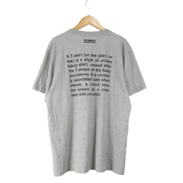 VETEMENTS 21ss DEFINITION TEE