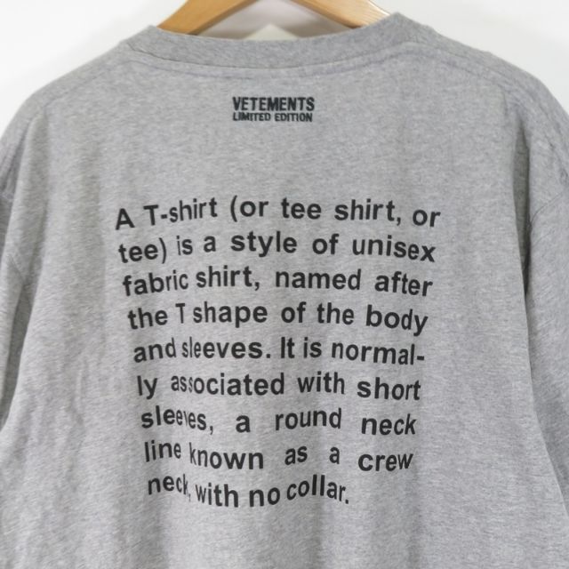 VETEMENTS 21ss DEFINITION TEE