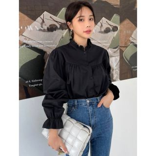 シーイン(SHEIN)のDAZY ブラウス フリル ネック フラウンススリーブ 完売(シャツ/ブラウス(長袖/七分))