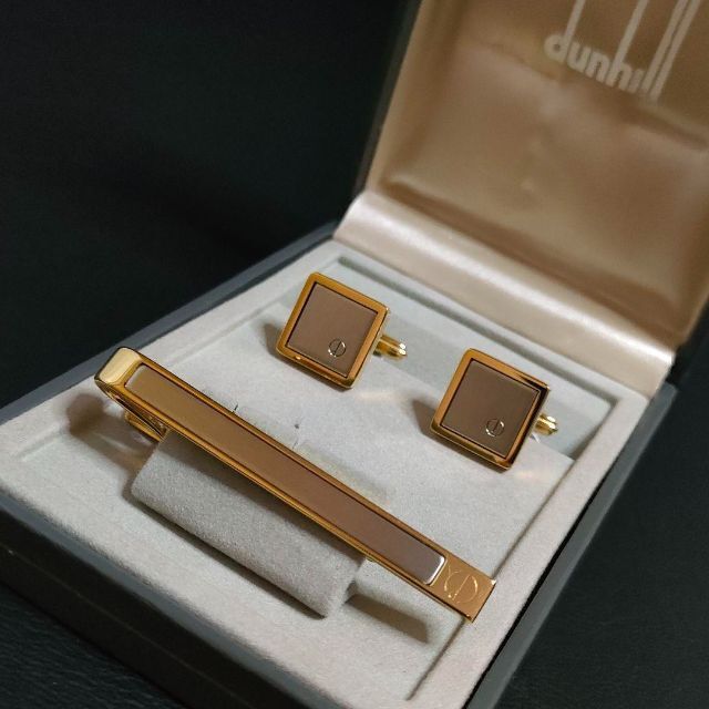 極美品】Dunhill ダンヒル カフス・タイピンセット シルバー ゴールド ...