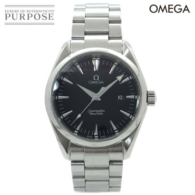 オメガ OMEGA シーマスター アクアテラ 2517 50 メンズ 腕時計 デイト ブラック 文字盤 クォーツ ウォッチ Seamaster Aqua Terra VLP 90174524