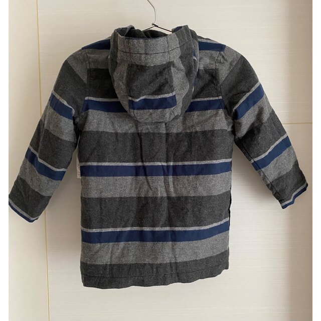 Old Navy(オールドネイビー)のコート　ボーダー　フード付き　110cm キッズ/ベビー/マタニティのキッズ服男の子用(90cm~)(コート)の商品写真