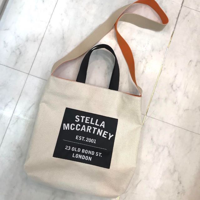 ☆美品☆ステラマッカートニー 2WAYトートバッグ キャンバス ロゴ 斜め