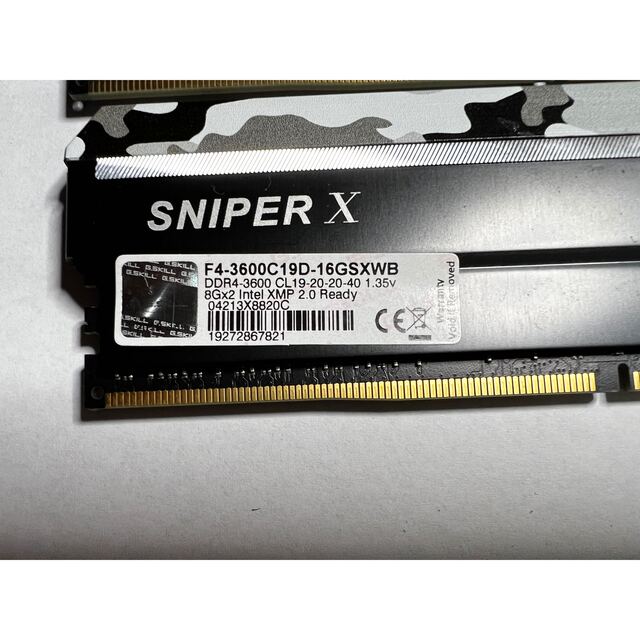 G.SKILL DDR4-3600 8x2 16GB 1