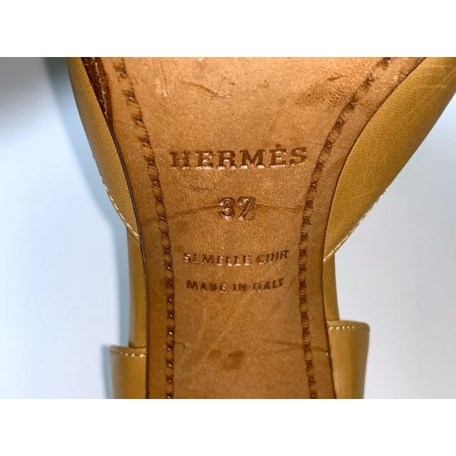 Hermes(エルメス)のHERMES エルメス 37≒23.5cm パンプス サンダル 茶 jtu レディースの靴/シューズ(ハイヒール/パンプス)の商品写真