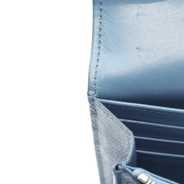 celine(セリーヌ)のBランク ラージフラップウォレット 二つ折り長財布 レザー ブルーグレー レディースのファッション小物(財布)の商品写真