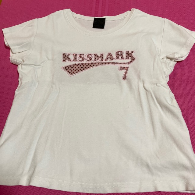 kissmark(キスマーク)のキスマーク　Tシャツ　中古 キッズ/ベビー/マタニティのキッズ服女の子用(90cm~)(Tシャツ/カットソー)の商品写真