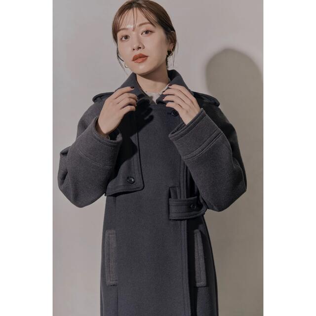 L'Or Geelong Wool Long Coat チャコール