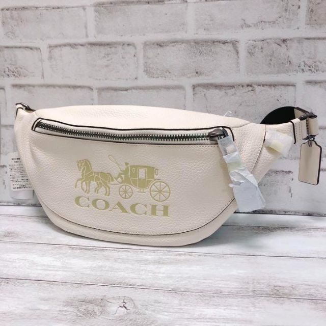 【新品未使用】 COACH コーチ ボディバッグ ウエストバッグ ホースロゴ