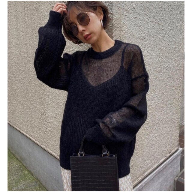 AMERI◼️BUSTIER PATTERN KNIT◼️ - ニット/セーター