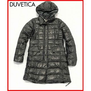 デュベティカ(DUVETICA)の美品 DUVETICA デュベティカ ダウン フード付 黒レディース 11.14(ダウンジャケット)