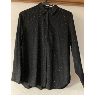 ユニクロ(UNIQLO)のユニクロ　レーヨンプリントブラウス　XS(シャツ/ブラウス(長袖/七分))