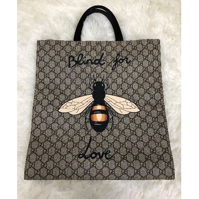 GUCCI 蜂 BEE GGスプリーム 2way トートバッグ ショルダー付き-