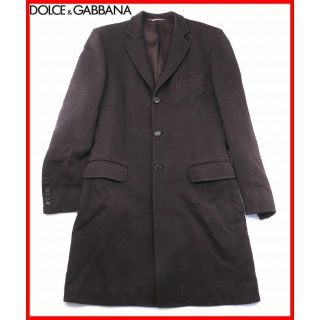 ドルチェアンドガッバーナ(DOLCE&GABBANA)のドルチェ&ガッバーナ ウール コート 48 茶 ブラウン メンズ 11.14(トレンチコート)