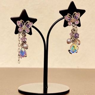 アナスイ(ANNA SUI)の【美品】ANNA SUI   アナスイ　バタフライモチーフ　2wayピアス(ピアス)