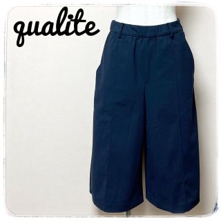 カリテ(qualite)のqualiteカリテ✨パンツ ハーフパンツ カジュアルパンツ ネイビー S(ハーフパンツ)