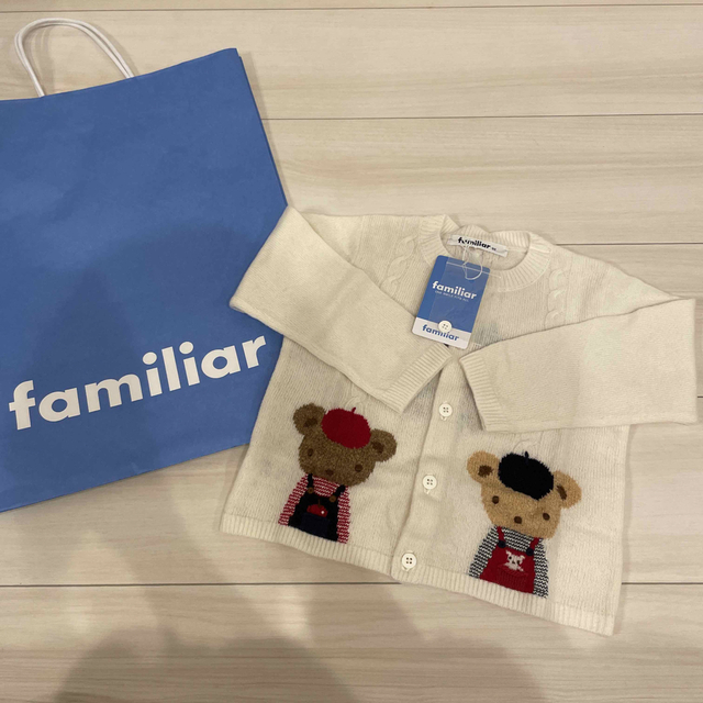 キッズ/ベビー/マタニティ❇︎familiar 新品　未使用　タグ付き　カーディガン　90㎝