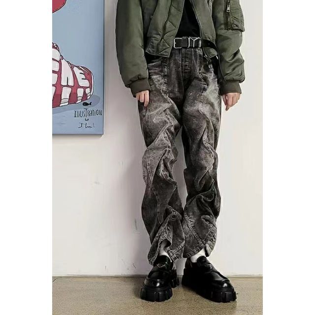 デニム Y/PROJECT ACID WASH WIRE JEANS おしゃれデニムパンの通販 by