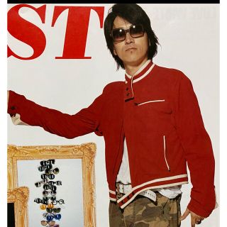 サンローラン(Saint Laurent)のレア　yvessaintlaurent サンローランリブゴーシュ　赤ライダース(ライダースジャケット)