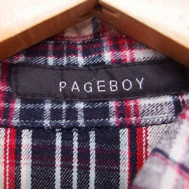 PAGEBOY(ページボーイ)のページボーイ PAGE BOY チェック柄 シャツチュニック 長袖 コットン 綿 レディースのトップス(チュニック)の商品写真