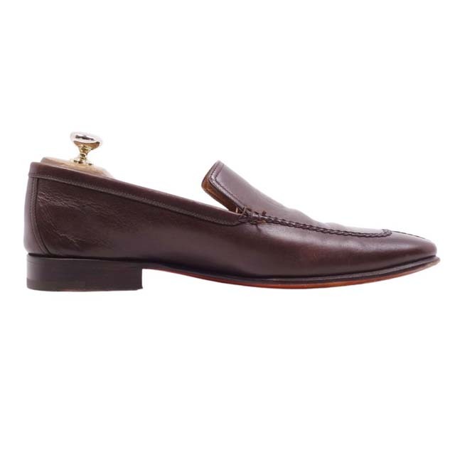 エルメス HERMES ローファー ビジネスシューズ Hロゴ カーフレザー シューズ 革靴 メンズ 42(26.5cm相当) ブラウン