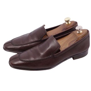 エルメス HERMES ローファー ビジネスシューズ Hロゴ カーフレザー シューズ 革靴 メンズ 42(26.5cm相当) ブラウン