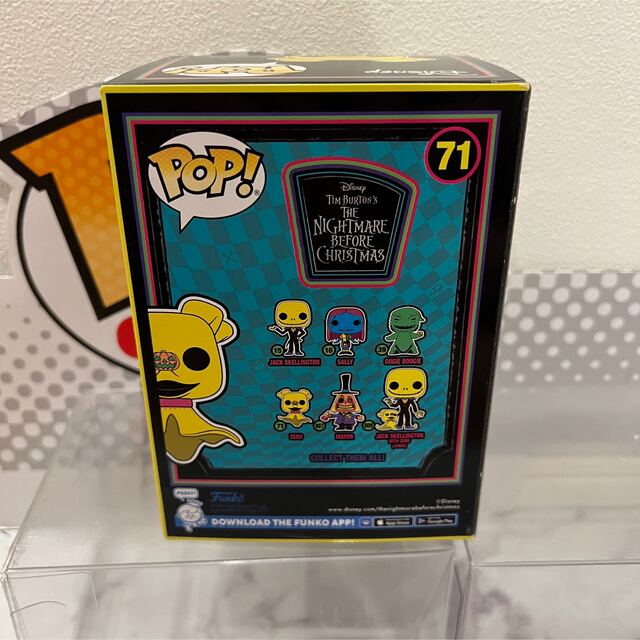 Disney(ディズニー)のFUNKO POP ナイトメアビフォアクリスマス　ゼロ　ブラックライト版 エンタメ/ホビーのフィギュア(アニメ/ゲーム)の商品写真