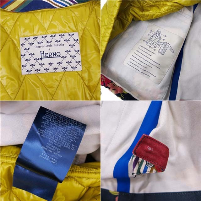 ヘルノ HERNO ピエール ルイ マシア PIERRE-LOUIS MASCIA コート 花柄 総柄 コットン レディース ライナー付き アウター 40(M相当) マルチカラー - 9