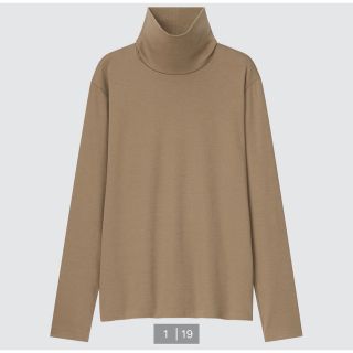 ユニクロ(UNIQLO)のスムースストレッチコットンタートルネックT(Tシャツ(長袖/七分))