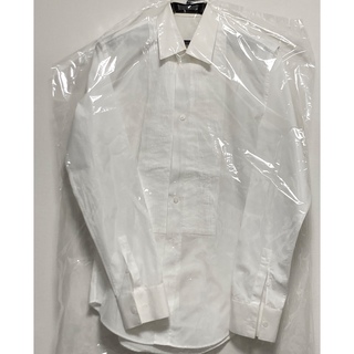 リチウムオム(LITHIUM HOMME)の最終価格リチウムオム プリーツ入りシャツ フォーマル ホワイト レギュラーカラー(シャツ)