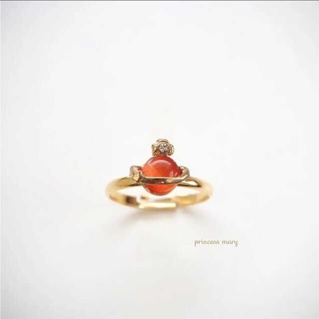 数量限定》オレンジ♡土星リング レディースのアクセサリー(リング(指輪))の商品写真