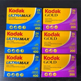 Kodak gold200、ultra max400 35mmフィルム6本セット(フィルムカメラ)