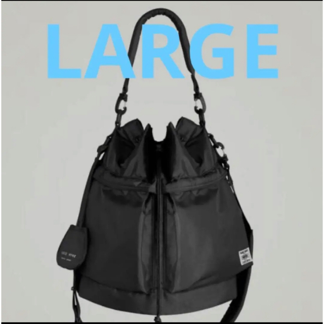 即納】 TOOL 2WAY PORTER×HYKE - PORTER BAG BLACK (LARGE) ショルダー