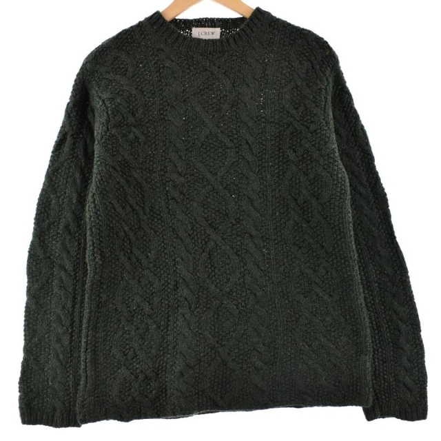 ジェイクルー J.Crew HAND KNIT フィッシャーマン アランニットセーター レディースL /eaa294967