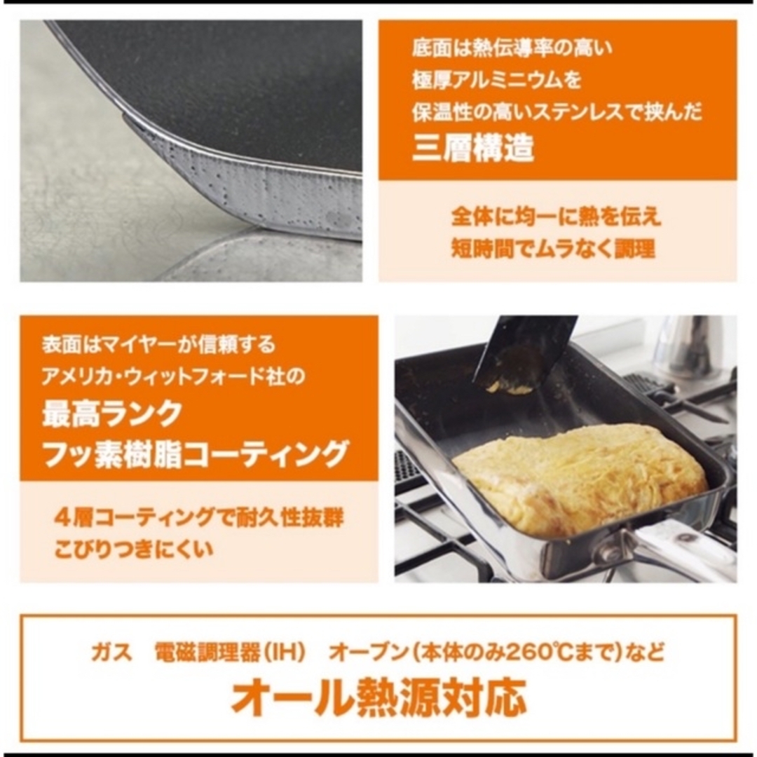 MEYER(マイヤー)のMEYER(マイヤー)蓋付エッグパン インテリア/住まい/日用品のキッチン/食器(鍋/フライパン)の商品写真