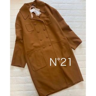 ヌメロヴェントゥーノ(N°21)の新品✨N°21  定価17万 カシミヤ混ウールロングコート(ロングコート)