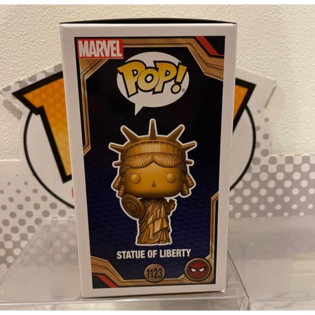 MARVEL(マーベル)のレアNYコミコン2022FUNKO POP! スパイダーマン　NWH 自由の女神 エンタメ/ホビーのフィギュア(SF/ファンタジー/ホラー)の商品写真